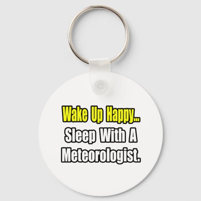 Sleep With a Meteorologist Keychain (Front)