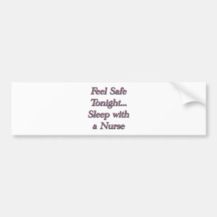 sleep with a nures bumper sticker