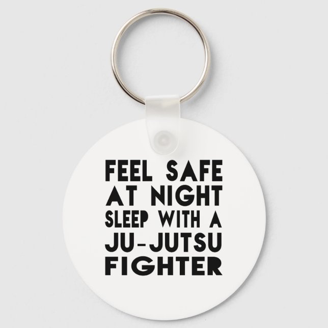 Sleep With Ju-Jutsu Fighter Funny Designs Keychain (Front)