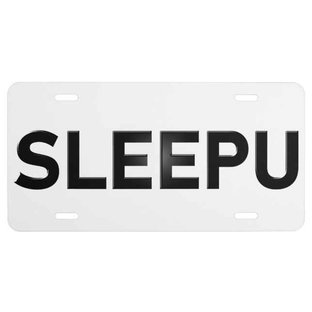 Sleep You Anesthesia CRNA License Plate (Front)