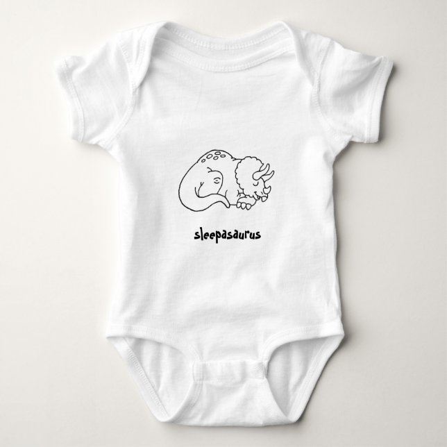 sleepasaurus baby bodysuit (Front)