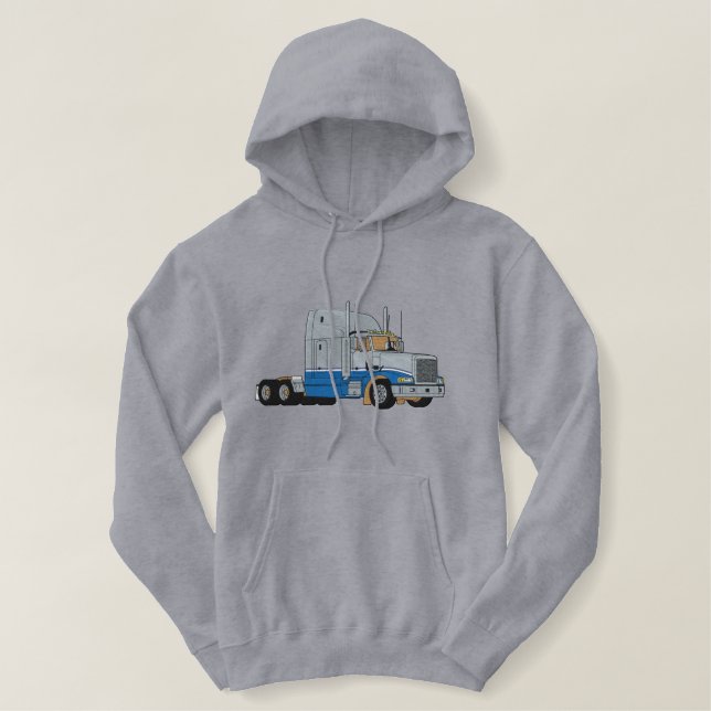 Sleeper Cab Semi Embroidered Hoodie (Design Front)