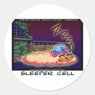 Sleeper Cell Funny Gifts Tees & Collectibles Classic Round Sticker