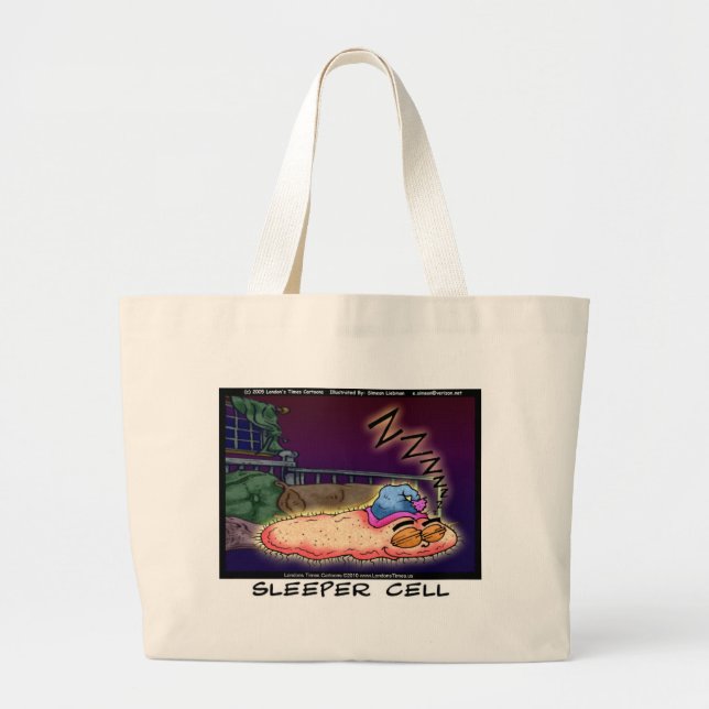 Sleeper Cell Funny Gifts Tees &  Collectibles Large Tote Bag (Front)