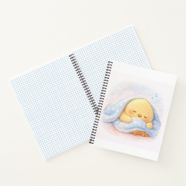 Sleeping Alma Cute Chick Notebook | Cozy Dream Jou (Inside)