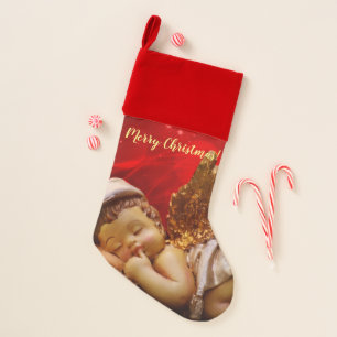 Sleeping Angel Baby Jesus Christmas Stocking