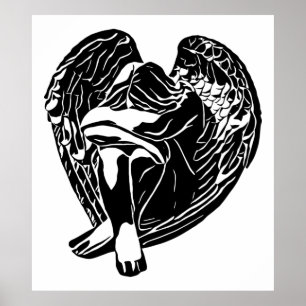 Sleeping Angel Girl Fantasy religious abstract art Poster