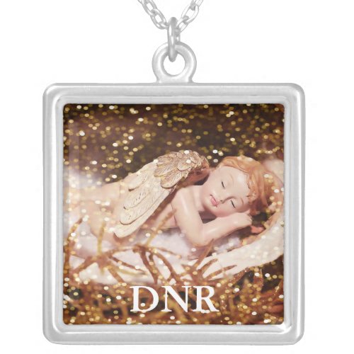 Sleeping Angel Silver Plated Necklace