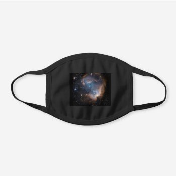 Sleeping Angel Star Cluster Black Cotton Face Mask by stargiftshop at Zazzle