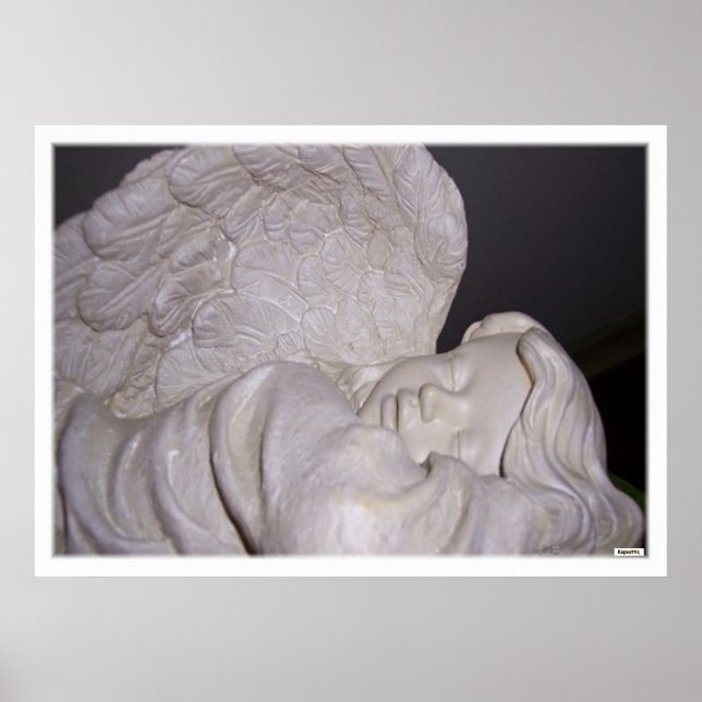 Sleeping Angel Statue Photography Poster (Front)