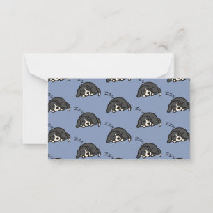 Sleeping Animal Miniature Schnauzer Dog Lover ZZZ Note Card