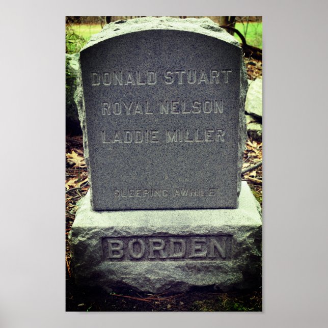 'Sleeping Awhile' Lizzie Borden Dog Headstone Poster (Front)