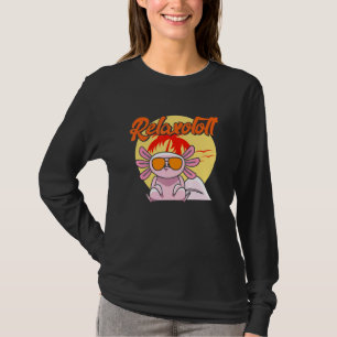 Sleeping Axolotl Beach Aquarium Cute Axolotl Kids T-Shirt