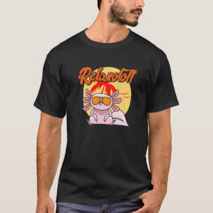 Sleeping Axolotl Beach Aquarium Cute Axolotl Kids T-Shirt
