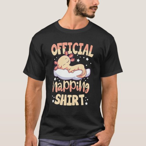 Sleeping Axolotl Pyjamas Axolotl Lover Official Na T_Shirt