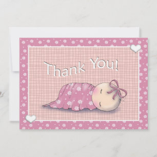 Sleeping Baby Baby Shower Matching Thank You Cards