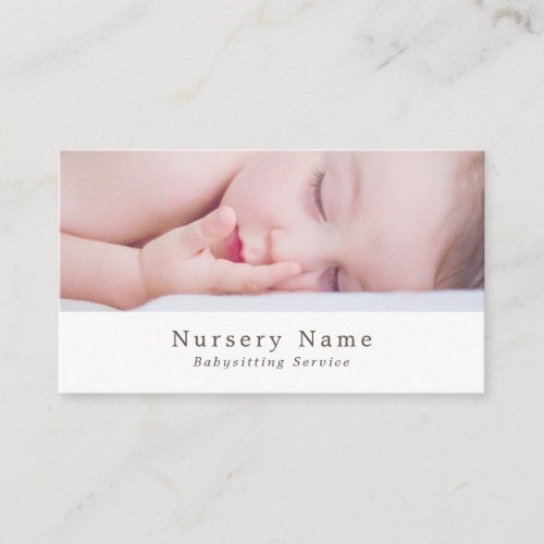 Sleeping Baby Babysitter Daycare Nursery Business Card