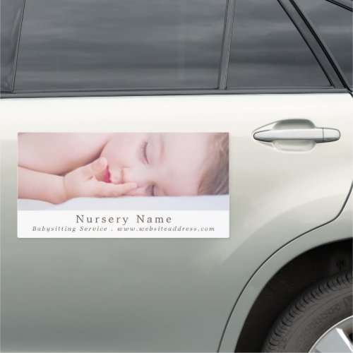 Sleeping Baby Babysitter Daycare Nursery Car Magnet