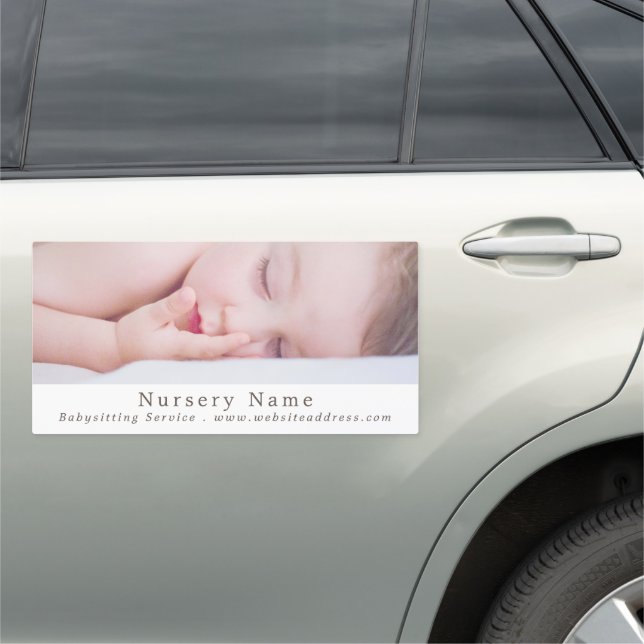Sleeping Baby, Babysitter, Daycare, Nursery Car Magnet (In Situ)