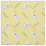 Sleeping baby boy, name &amp; yellow polka dot nursery fabric