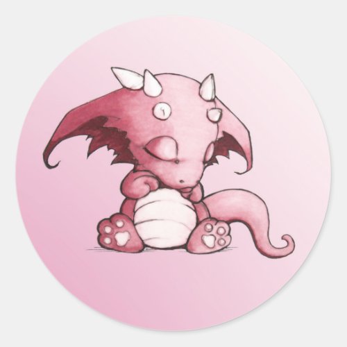 Sleeping Baby Dragon Sticker