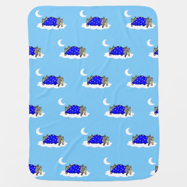Sleeping Baby Elephant Blanket (Front)
