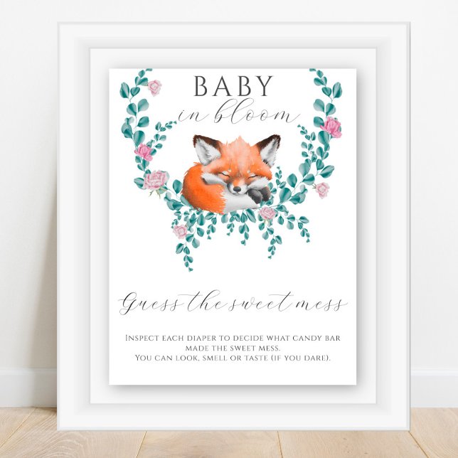 Sleeping baby fox - guess the sweet mess poster (Creator Uploaded)