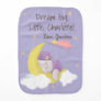 Sleeping Baby Girl Elephant Star Moon Purple Baby Burp Cloth