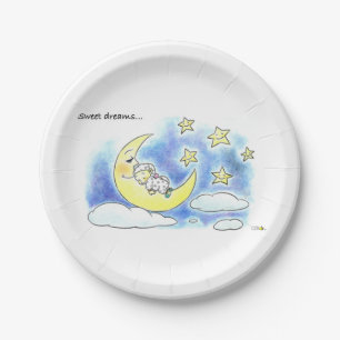 Sleeping Baby on Moon – Party Paper Plates