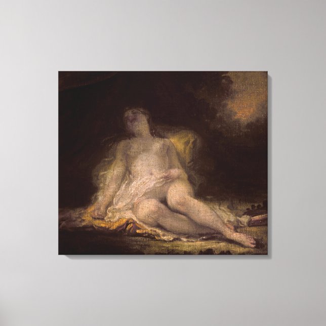Sleeping Bacchante Canvas Print (Front)