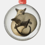 Sleeping Ball Of Siamese Cats Ornament at Zazzle