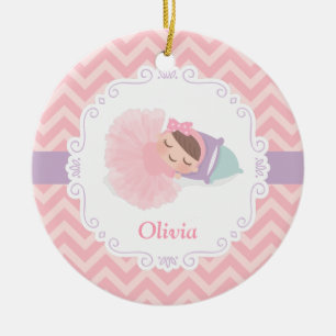 Sleeping Ballerina Baby Girl Personalized Ornament