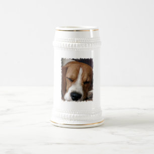 Sleeping Beagle Beer Stein