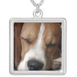 Sleeping Beagle Necklace