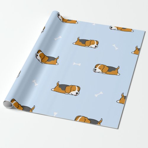 Sleeping Beagle Puppy Wrapping Paper