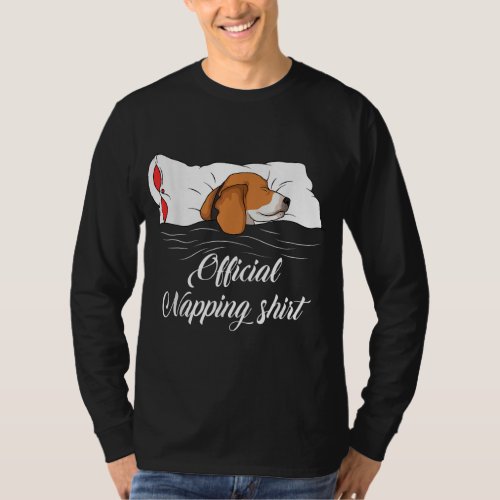 Sleeping Beagle Pyjamas Dog Lover Gift Official Na T_Shirt