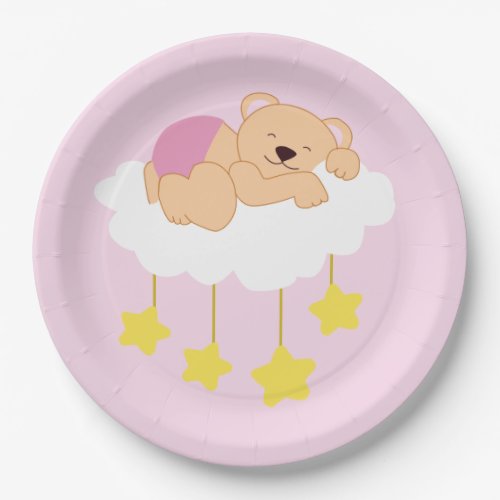 Sleeping Bear Baby Shower Plate