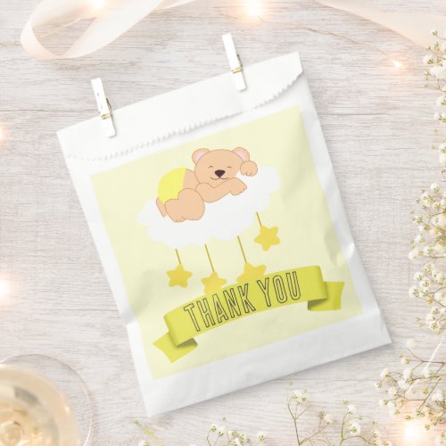 Sleeping Bear Baby Shower Thank You Favor Bags