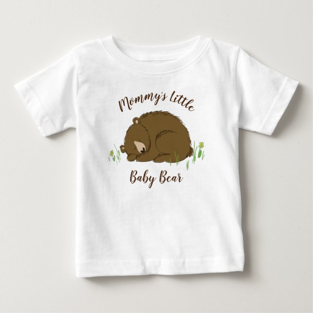 Sleeping Bear Baby Shower Woodland Baby T-Shirt (Front)