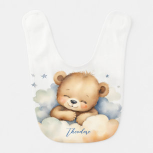 Sleeping Bear Celestial Boy Baby Bib