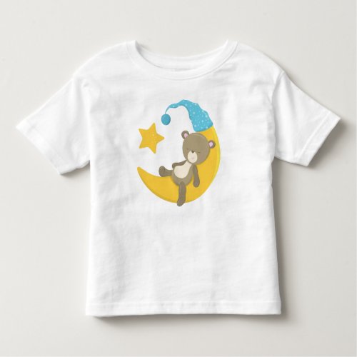 Sleeping Bear Cute Bear Bear On The Moon Toddler T_shirt