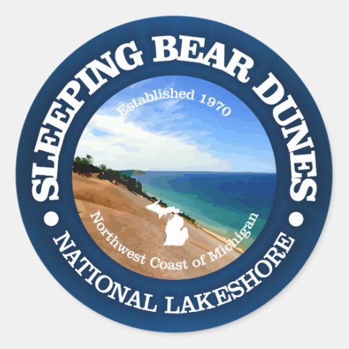 Sleeping Bear Dunes Classic Round Sticker