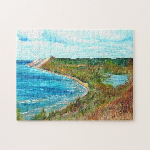 Sleeping Bear Dunes Lakeshore Michigan Beach Jigsaw Puzzle