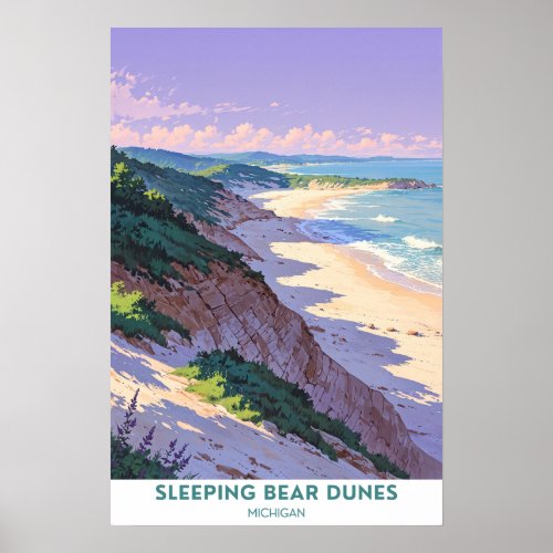 Sleeping Bear Dunes Michigan Beautiful Poster