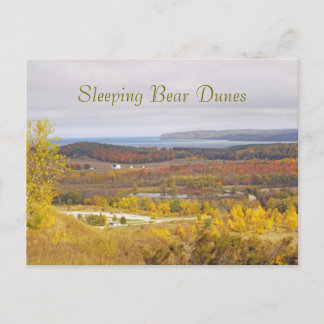 "SLEEPING BEAR DUNES" (MICHIGAN) POSTCARD