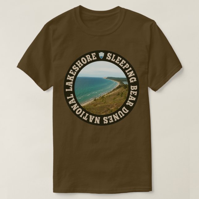 Sleeping Bear Dunes National Lakeshore circle T-Shirt (Design Front)