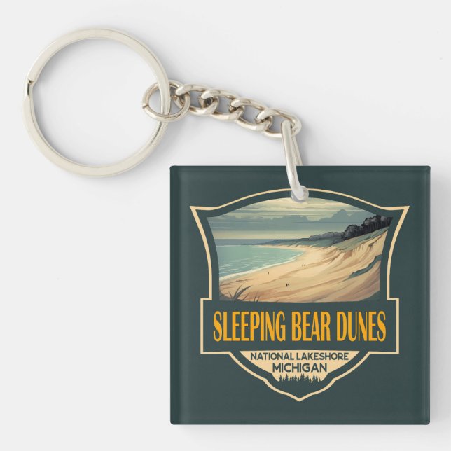 Sleeping Bear Dunes National Lakeshore Emblem Keychain (Front)