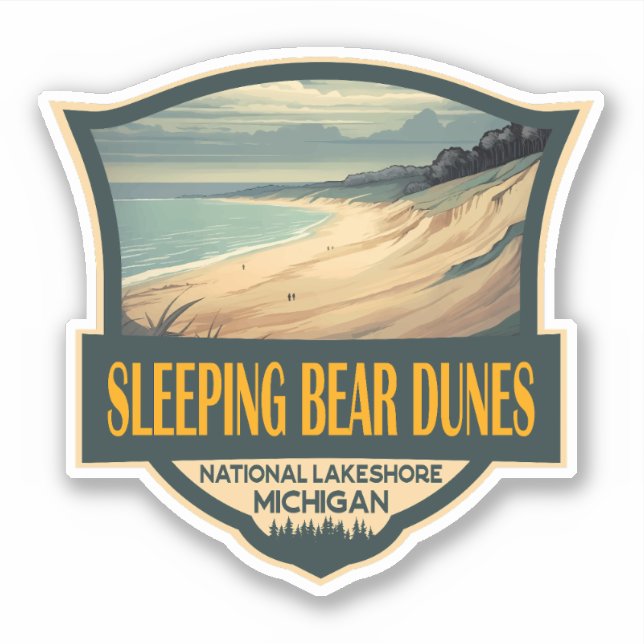 Sleeping Bear Dunes National Lakeshore Emblem Sticker (Front)
