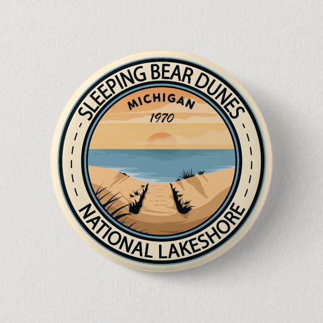 Sleeping Bear Dunes National Lakeshore Michigan Button (Front)