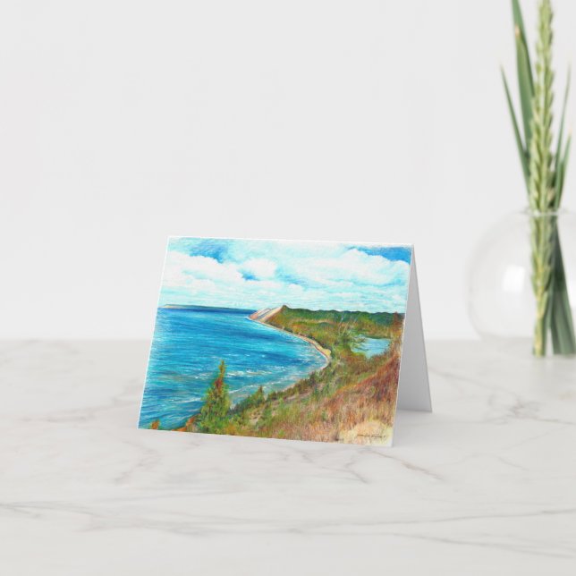 Sleeping Bear Dunes National Lakeshore Michigan Thank You Card (Front)